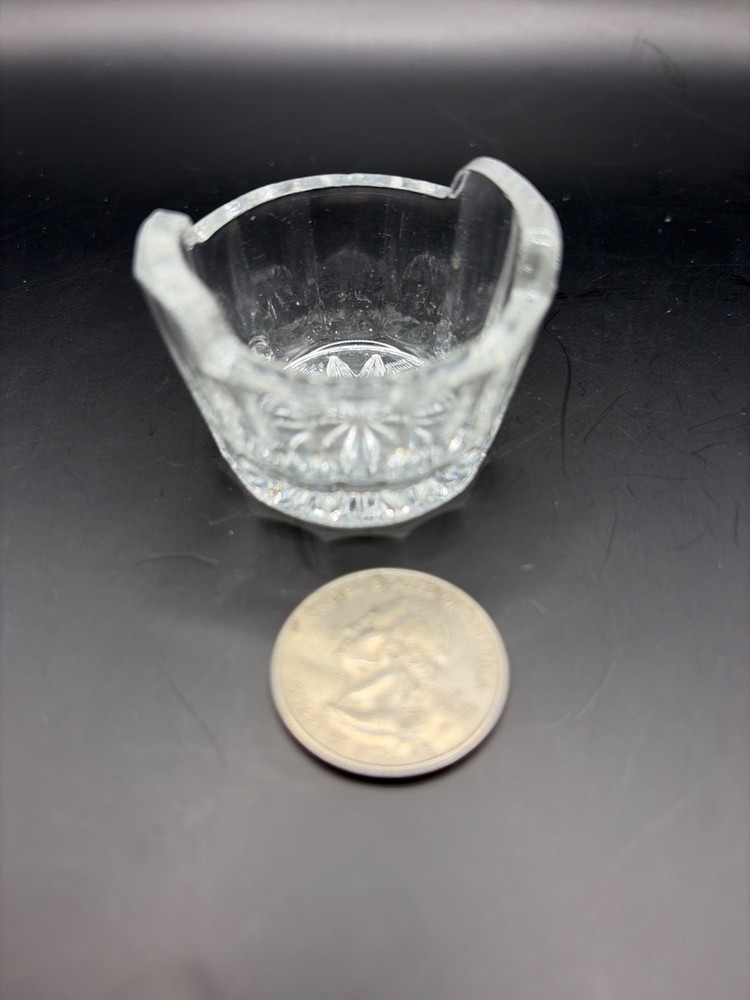 EPAG Glass Salt Dip Cellar Starburst Pattern