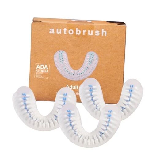 Double Sided Brush Head Replacement with Nylon bristles, Adults (Regular,