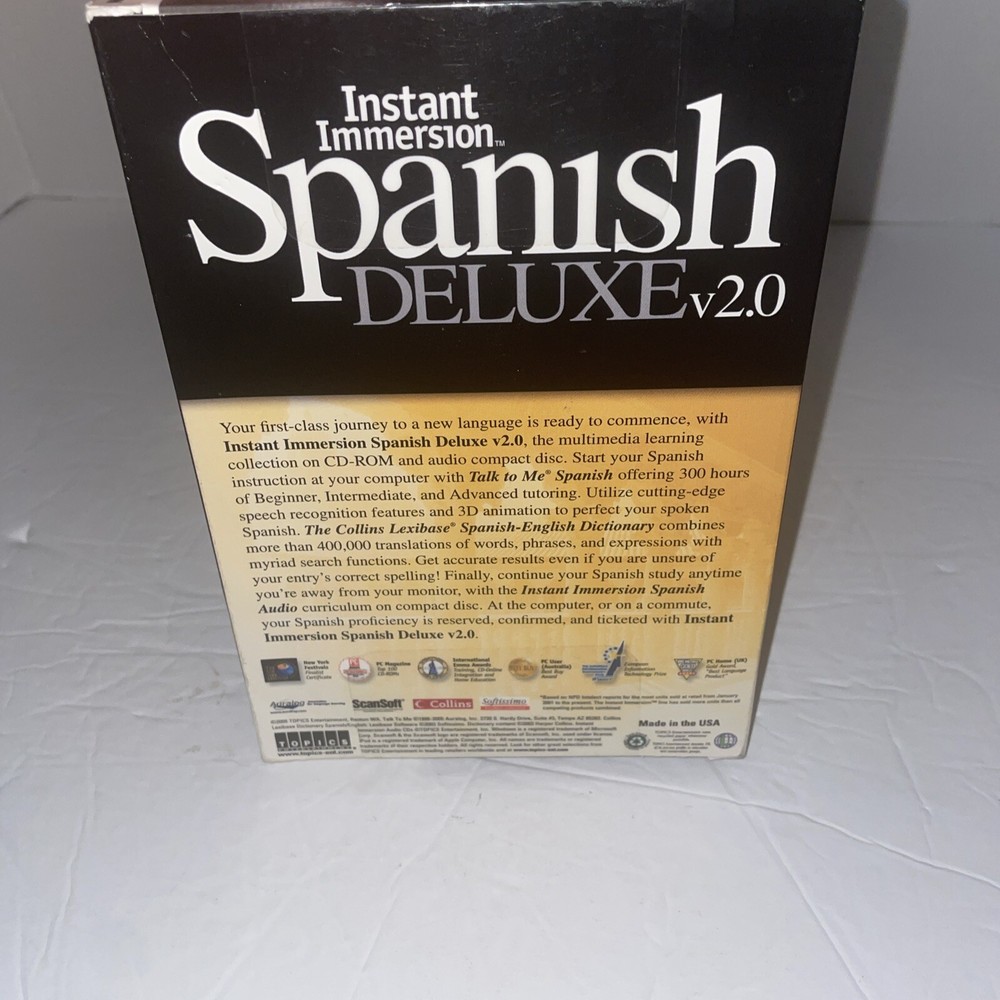 Topics Entertainment Instant Immersion Spanish Deluxe 2 - Full Version - 8 Discs