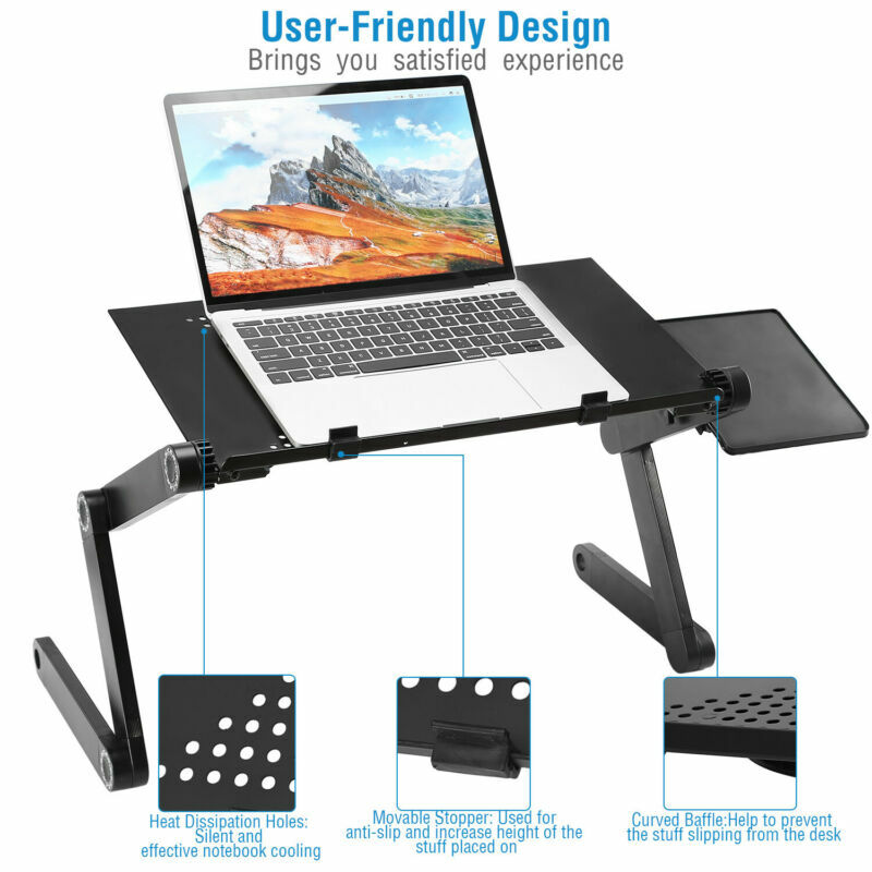 Durable Portable Foldable Notebook Laptop Desk Table Stand Bed Tray+Mouse Board