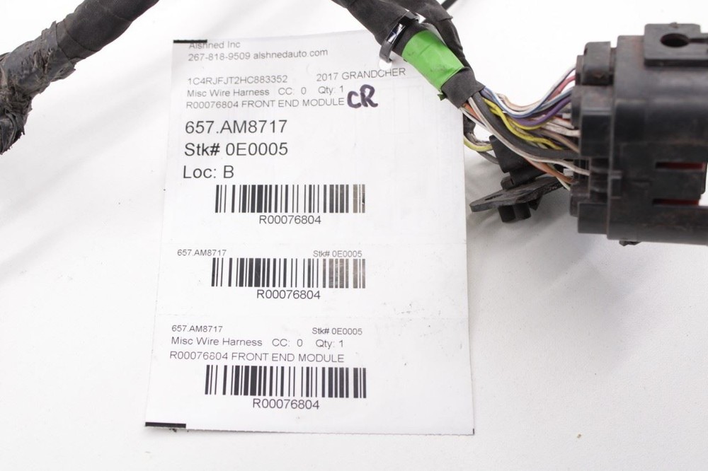 2017 Jeep Grand Cherokee Summit Front End Module Wire Harness 68289120AB *ReaD*