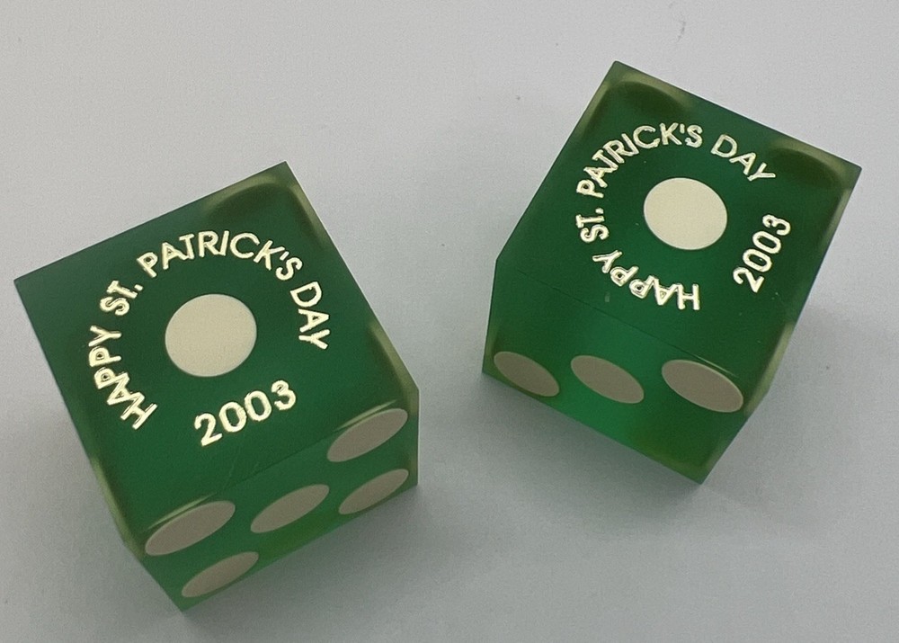 (2) 2003 “Happy Saint Patrick’s Day” Dice