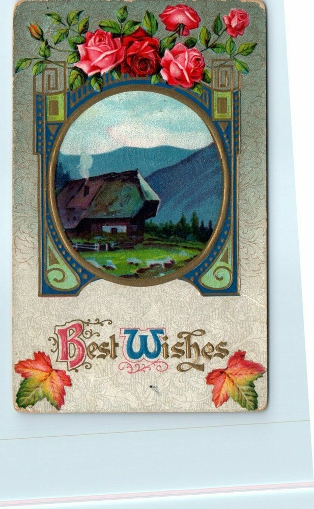 Postcard - Best Wishes With Art Print