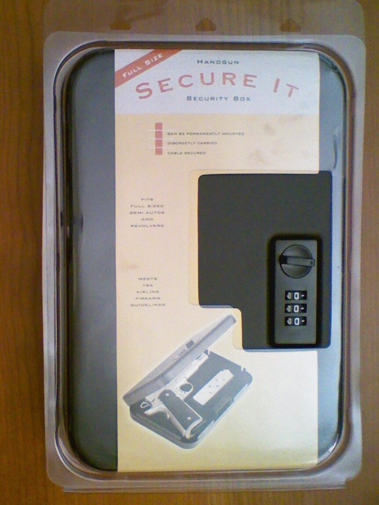Secure It Handgun and Valuables Lockbox with Tether (RFI Shield)
