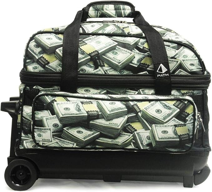 Pyramid Path Deluxe Double Roller With Oversized Accessory Pocket Bowling Bag -