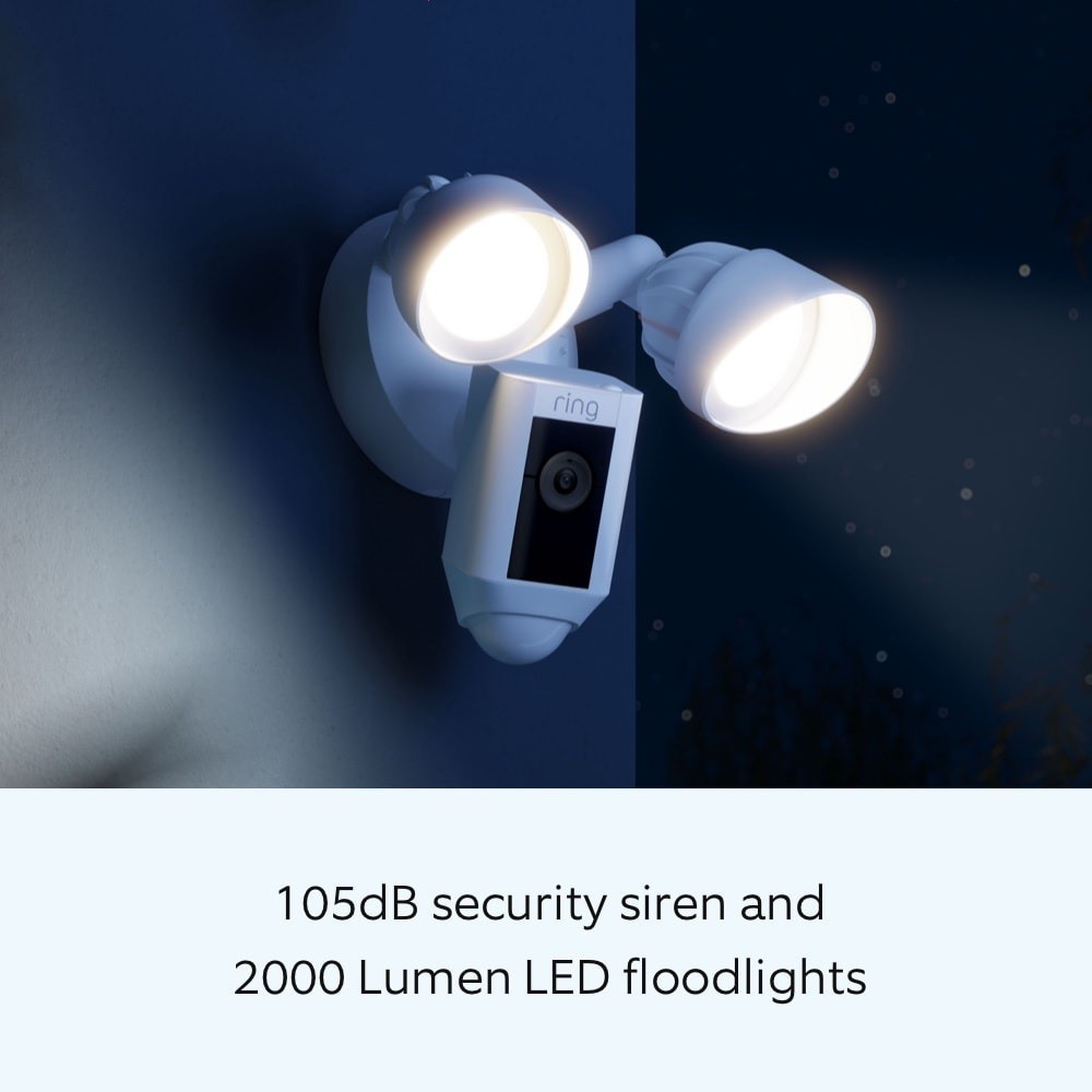 Ring Floodlight Cam Wired Plus – Smart Security Camera with LED Floodlights