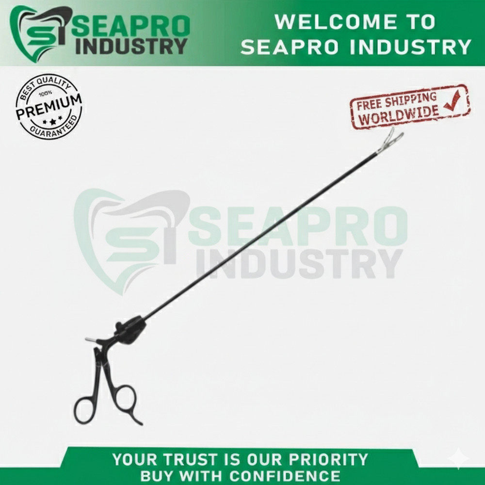 Laparoscopic Intestinal Grasping Forceps Single Action Reusable Ratcheted