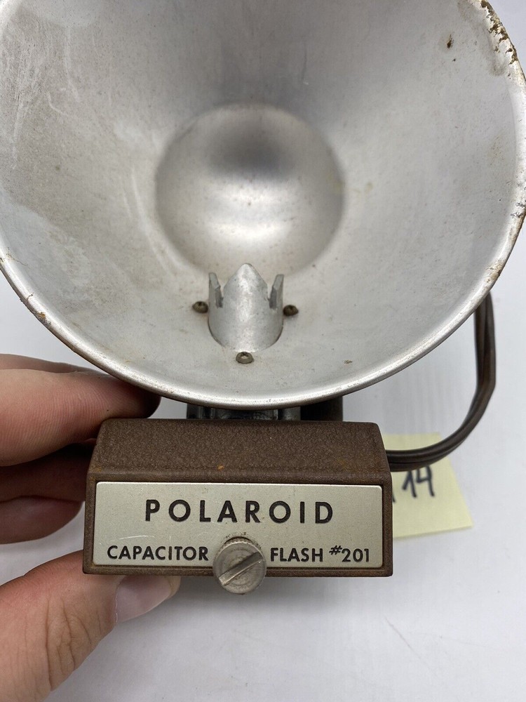 Antique Vintage Polaroid Model 201 Capacitor Flash Gun camera Untested