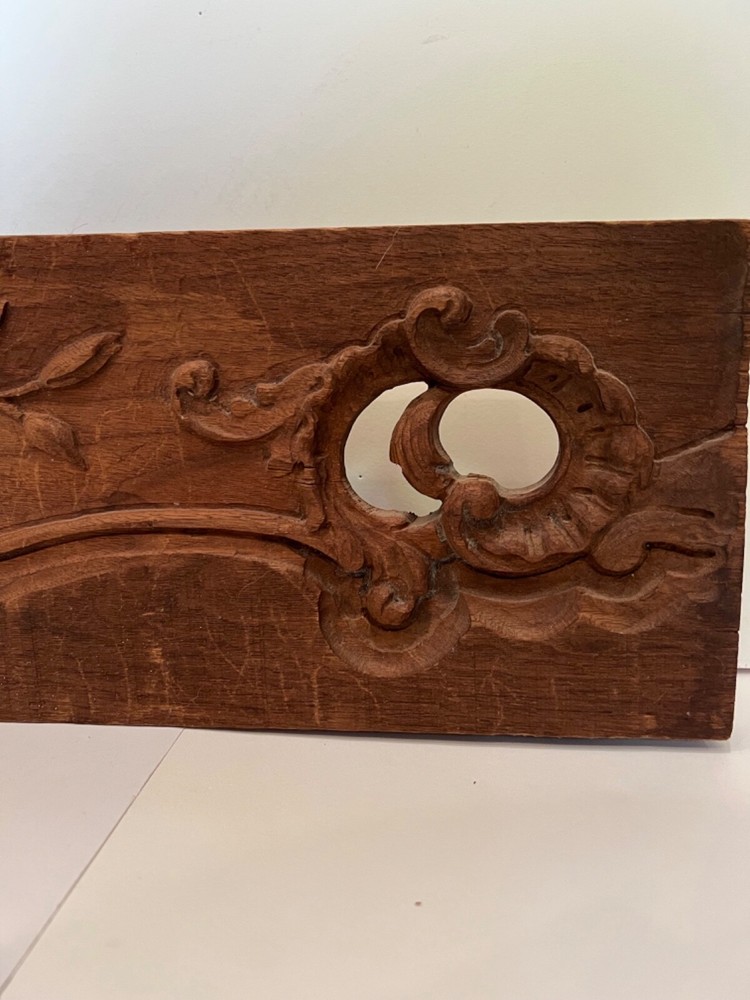 salvaged antique carved board