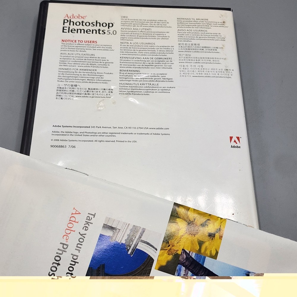 Photoshop Elements 5.0 Software (Windows PC, 2006) Includes Serial Key