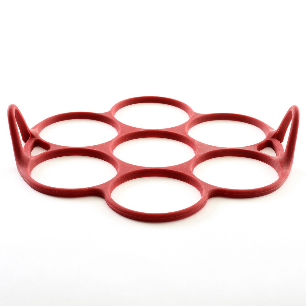 Norpro Silver Dollar Pancake and Egg Ring, Red