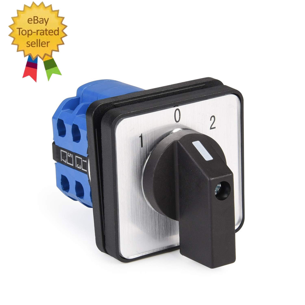 Changeover Selector Switch 3 Position 440V Universal Rotary Cam Selector (20A 8