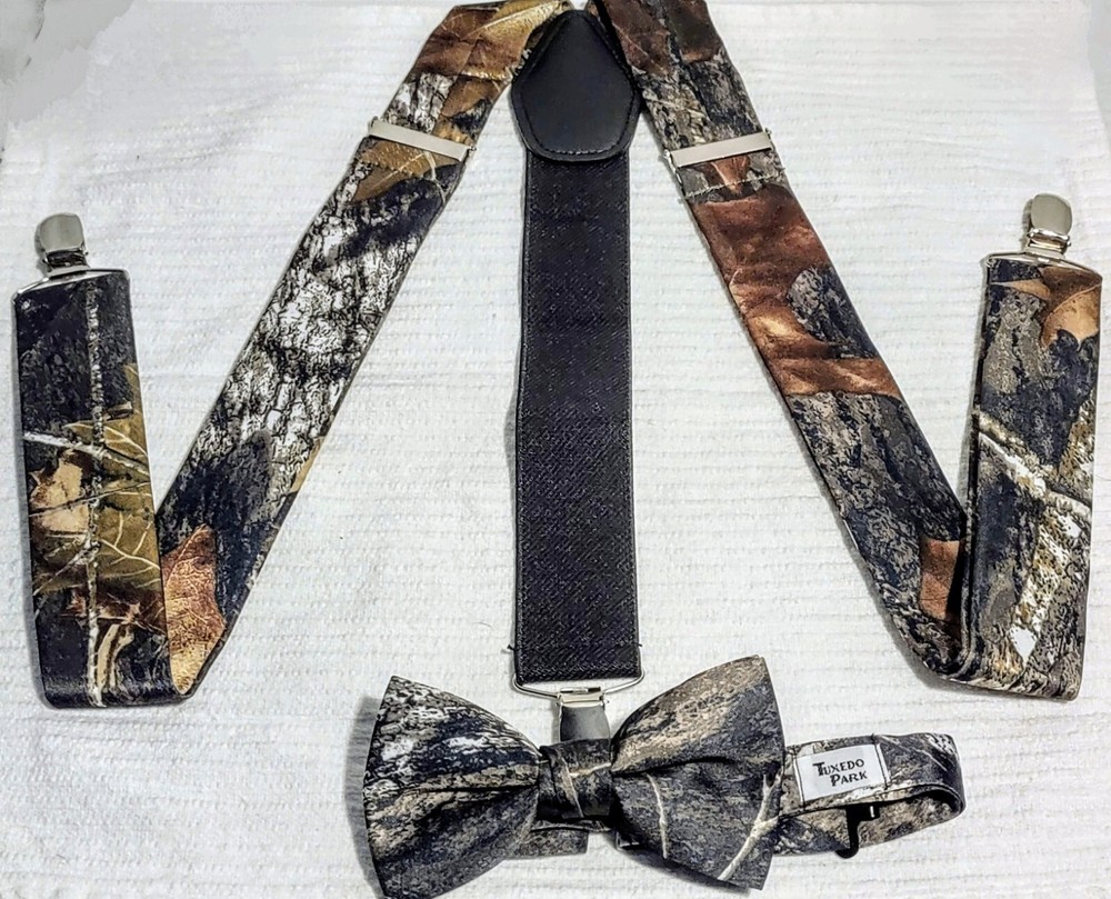 Suspenders and Bow Tie Combo - Camo
