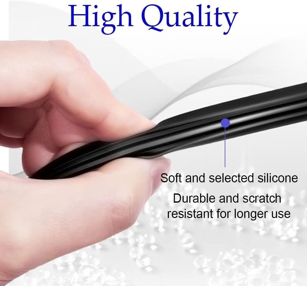 4pcs 28" Silicone Windshield Wiper Blade Refills Frameless Universal Fit