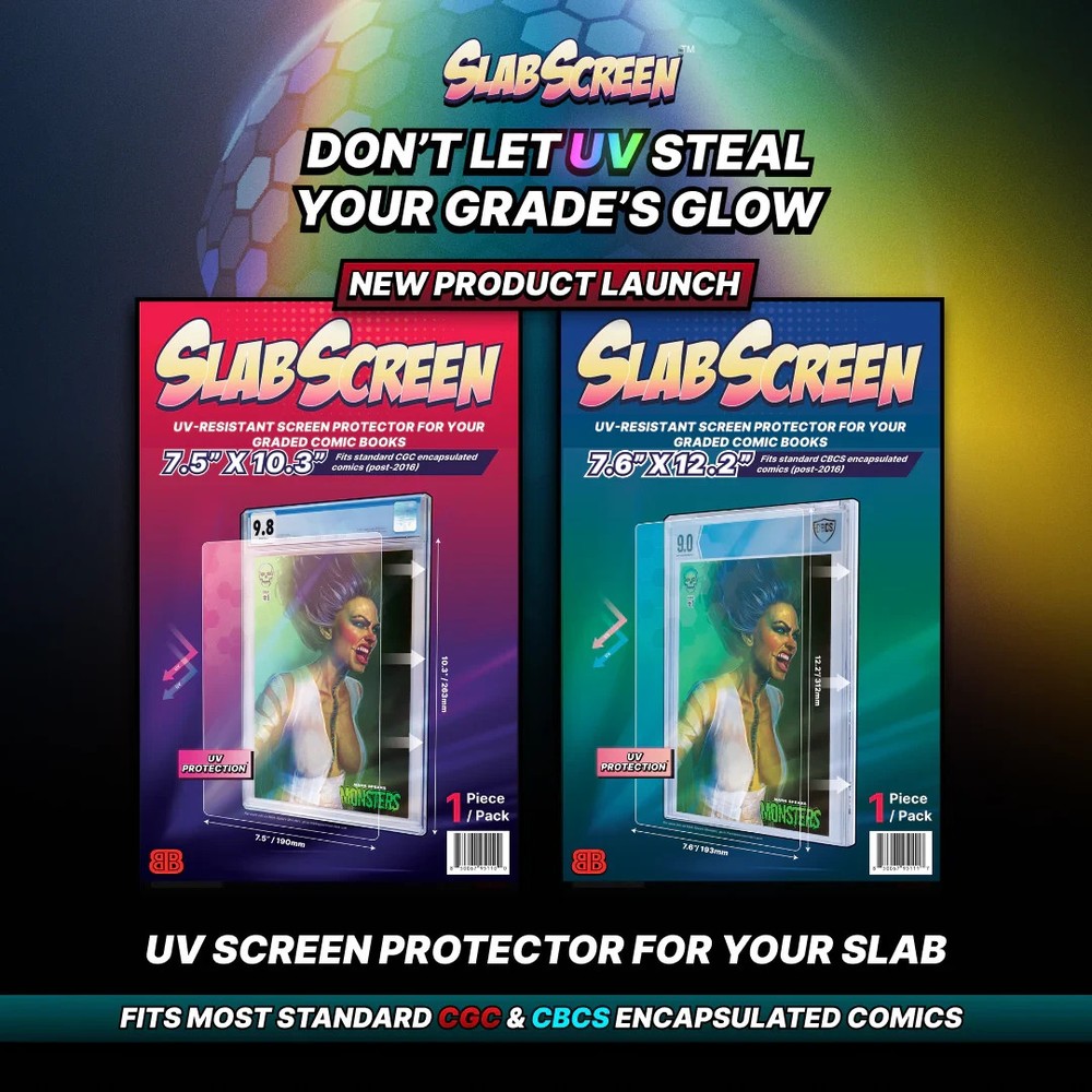 2-Pack CBCS SlabScreen UV Protector Shield for Comic Book Slabs
