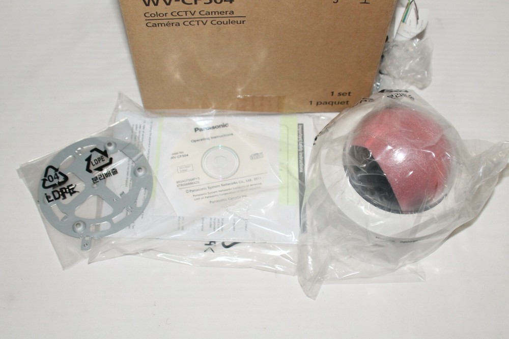 ONE NEW PANASONIC WV-CF504 COLOR CCTV CAMERA SUPER DYNAMIC 5 FIXED DOME CAMERA