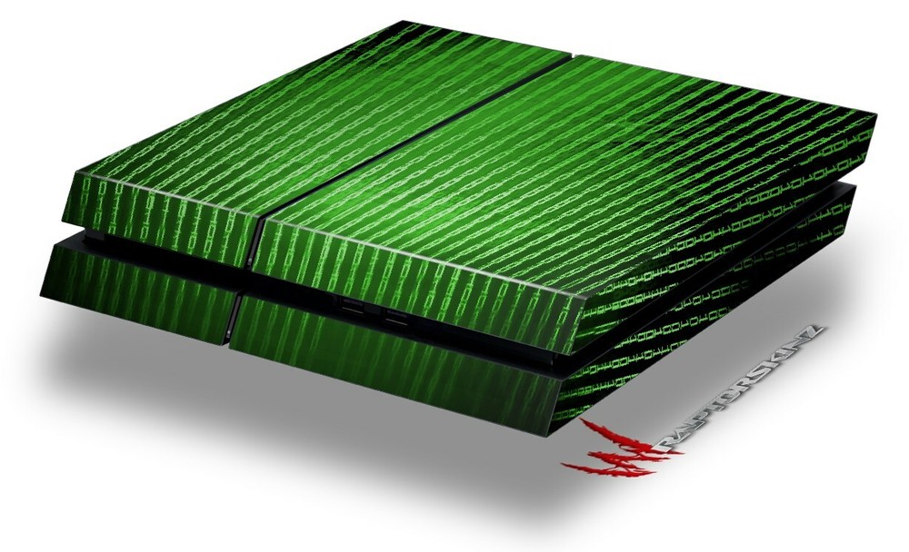 Skin for original PS4 Gaming Console Binary Rain Green