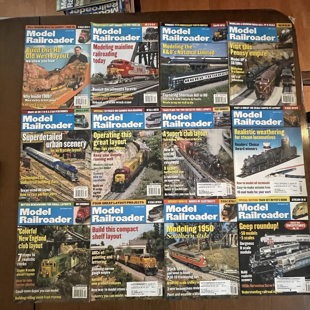 MODEL RAILROADER MAGAZINE 2002 FULL YEAR 12 ISSUES Excellent Condition