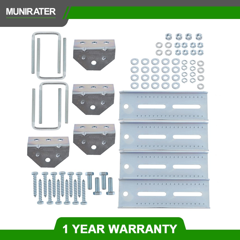 4× 8" Galvanized Swivel Top Bunk Bracket Kit with Hardware Boat Trailer 2x3