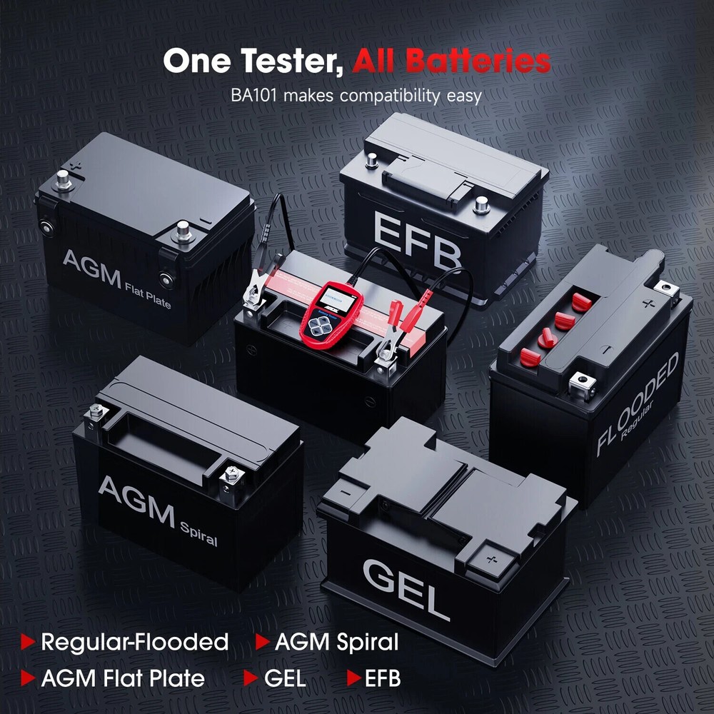 ANCEL BA101 100-2000 CCA Car Auto Load Battery Tester Tool Digital Analyzer 12V