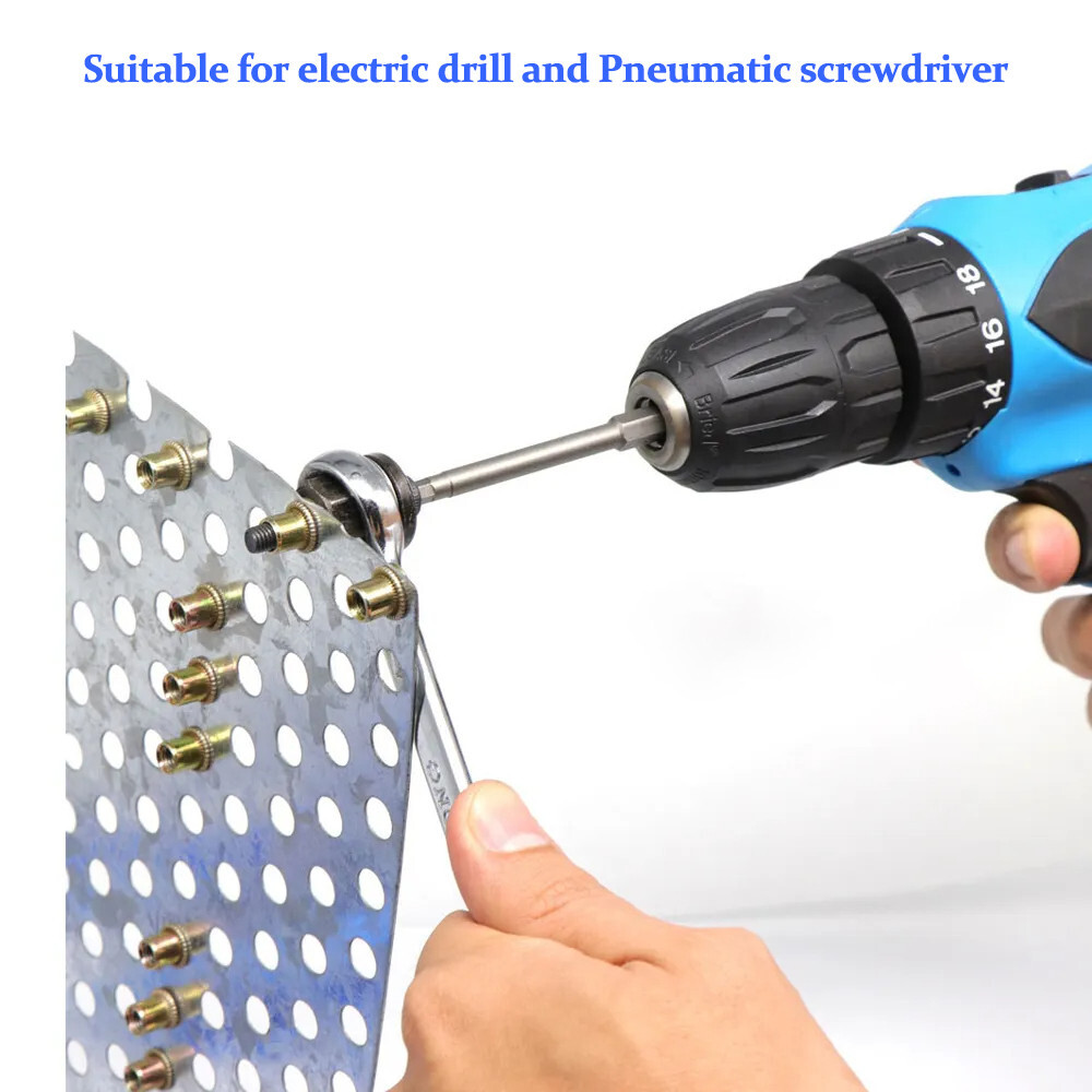 M3-M10 Rivet Nut Gun Head Nuts Easily Assemble Riveter Rivnut Tool Mandrel Kit