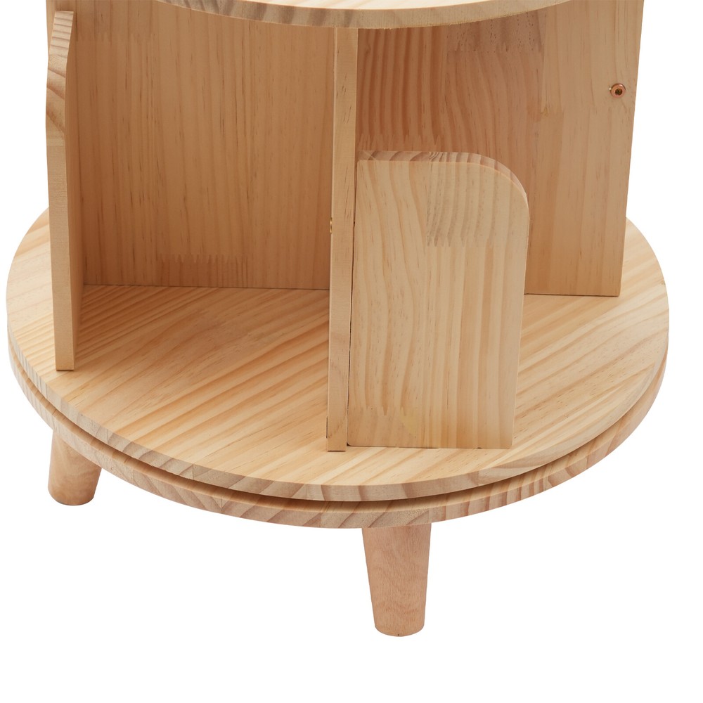 5-Tier Rotating Bookshelf 360 Display Multi-Functional Bookshelf Organizer Shelf