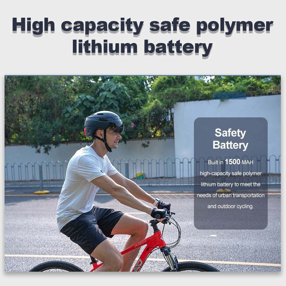 Smart riding helmet with camera, Bluetooth, turning tail light