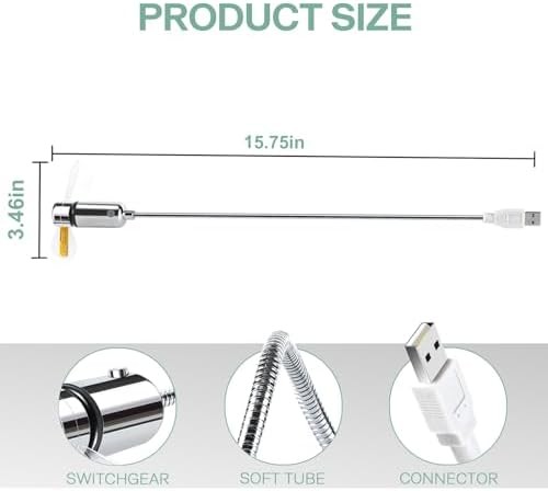 LED USB clock fan with real time display