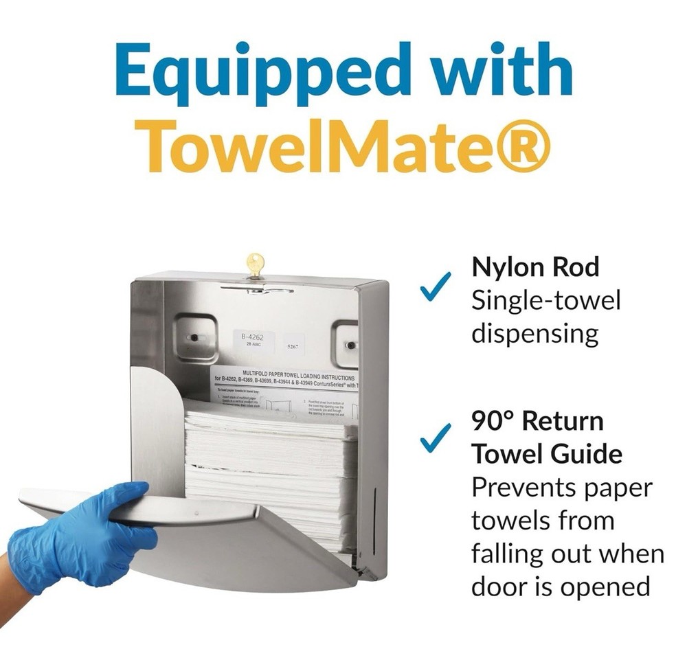 Bobrick B-4262 ConturaSeries Surface Mounted Towel Dispenser