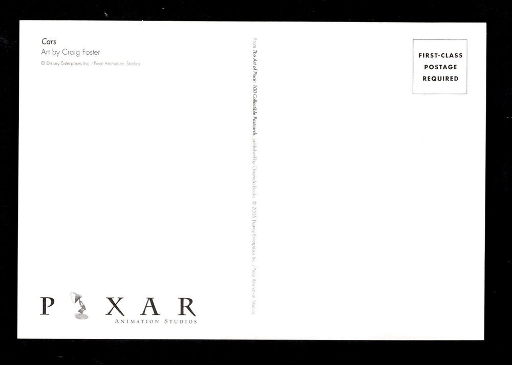 Pixar Cars Post Card