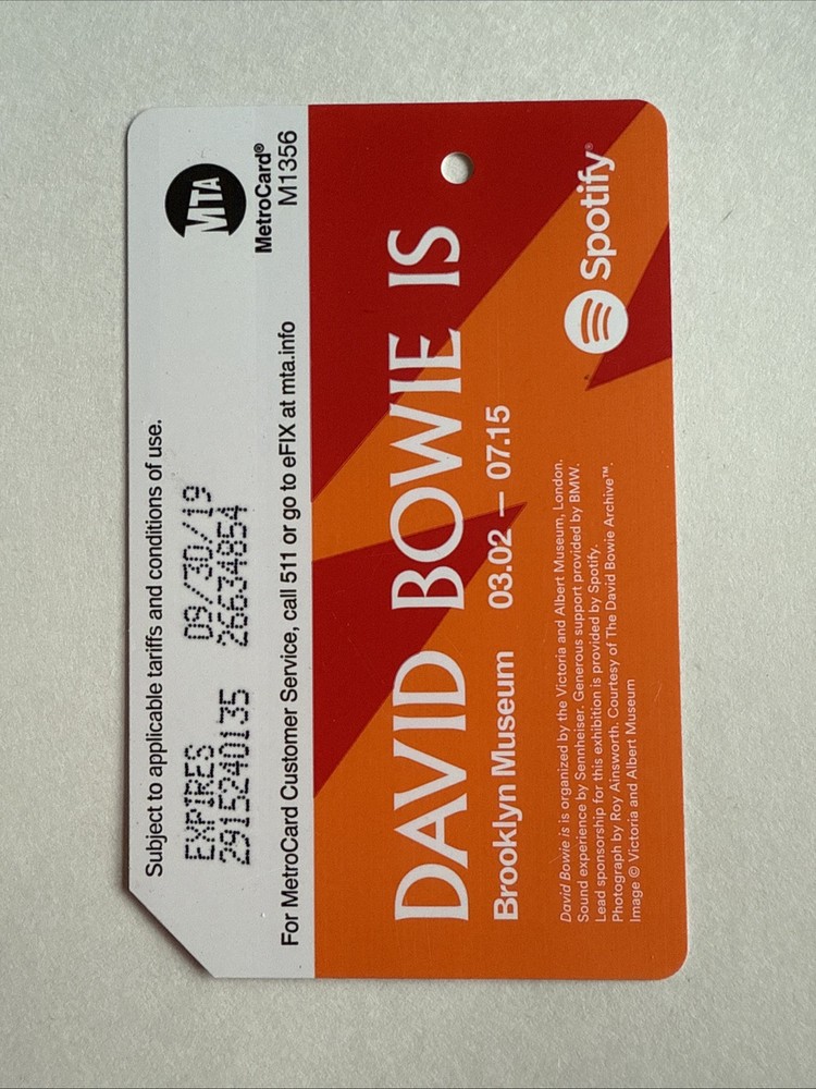 David Bowie NYC Metro Card (2019)