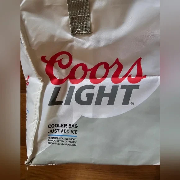 Coors Light Rectangular Zippered Soft Cooler Bag For Drinks Holds 36 12 OZ Cans
