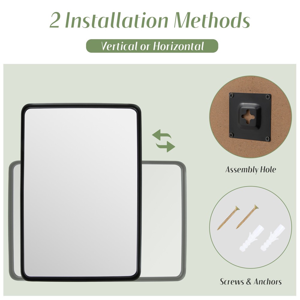 36"X24" Rectangular Vanity Mirror Bathroom Mirror Bedroom Vertical Horizontal
