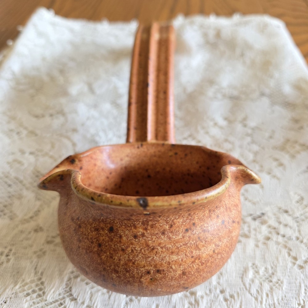 Studio Pottery Large Ladle Earth Tones Fall Decor EUC