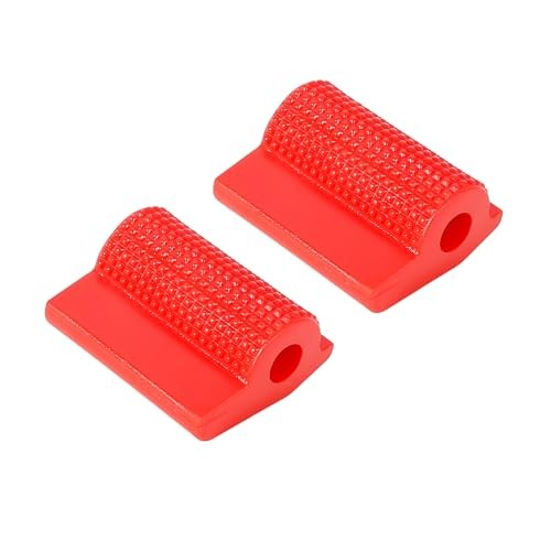 2pcs Universal Red Gear Shift Shifter Case Boot Protector Cover Rubber Pad