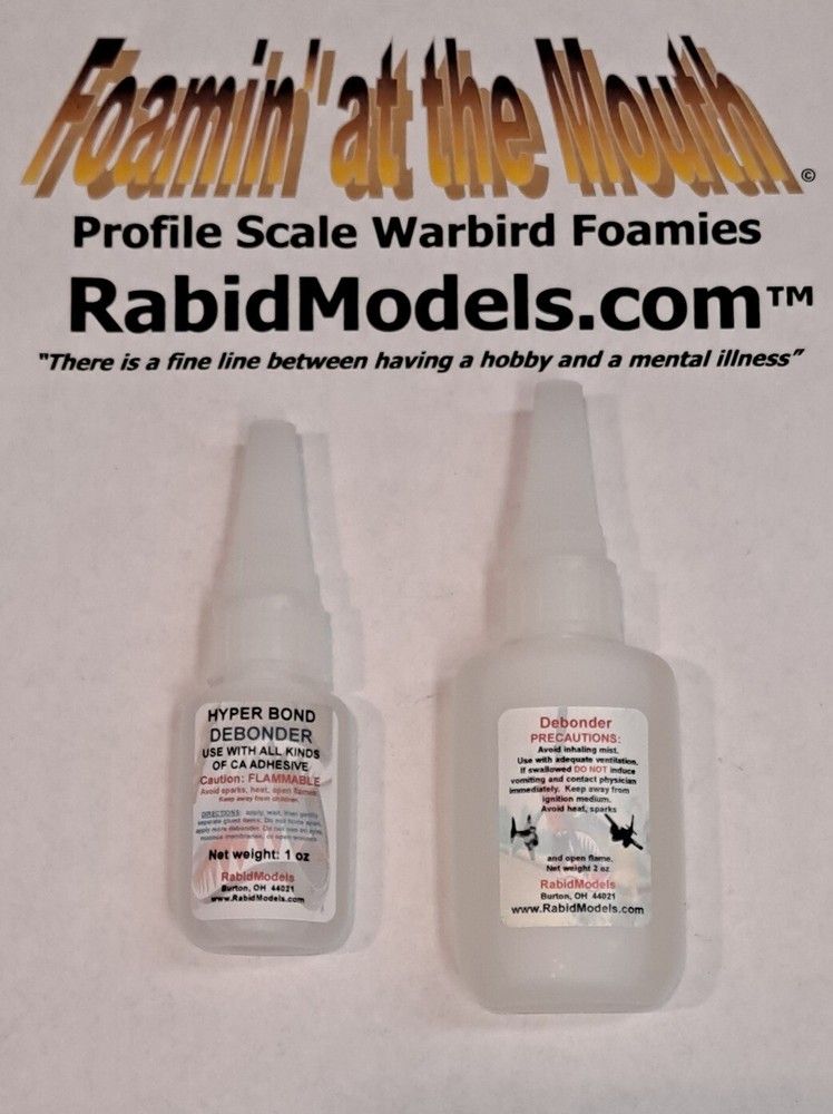 CA DEBONDER solution -works on all CA, un-stick your fingers! Pick size