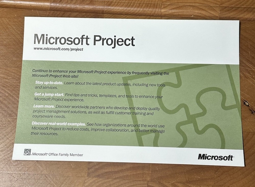 VINTAGE: Microsoft Project Standard 2002 - Complete Package - Big Box - CD