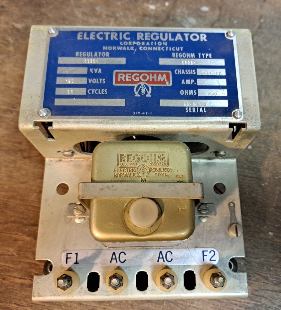 REGOHM ELECTRIC REGULATOR 3626A - Type 3626-1  -  120volt