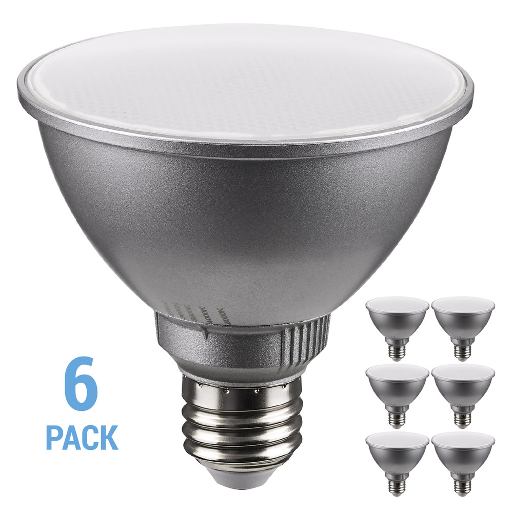 6 Pack S11582 Spot 25° LED 11W 75W 120V PAR30SN Short Neck CCT Select Medium E26
