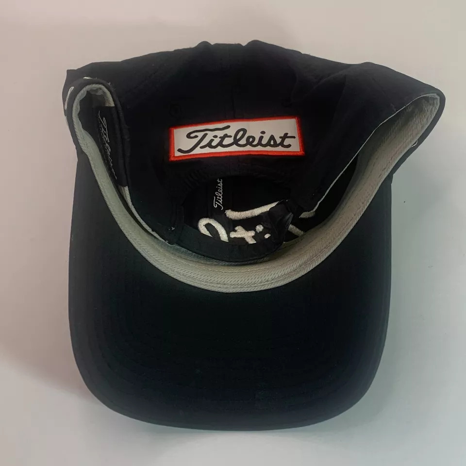 Titleist FootJoy Pro V1 Logo Hat Strapback Cap Embroidered Black