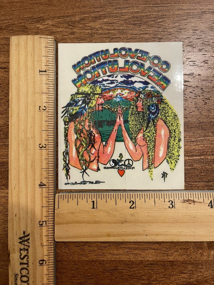 Vintage Grateful Dead Sticker Decal Co-Evolution Revolution Ralph Manis 1992