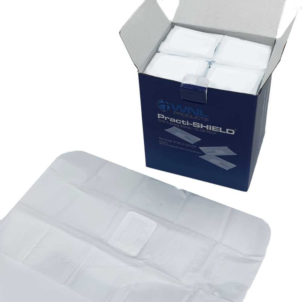 WNL Products WL3120CP CPR Practi-Shield Manikin Training Protector - 200 Shi...