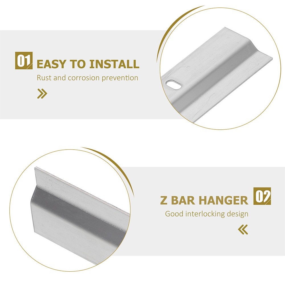 2 Sets Mirror Hanging Hardware Wall Mounting Interlocking Brackets