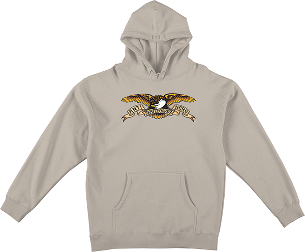 Antihero Eagle Hooded Sweatshirt - SMALL Bone/Black