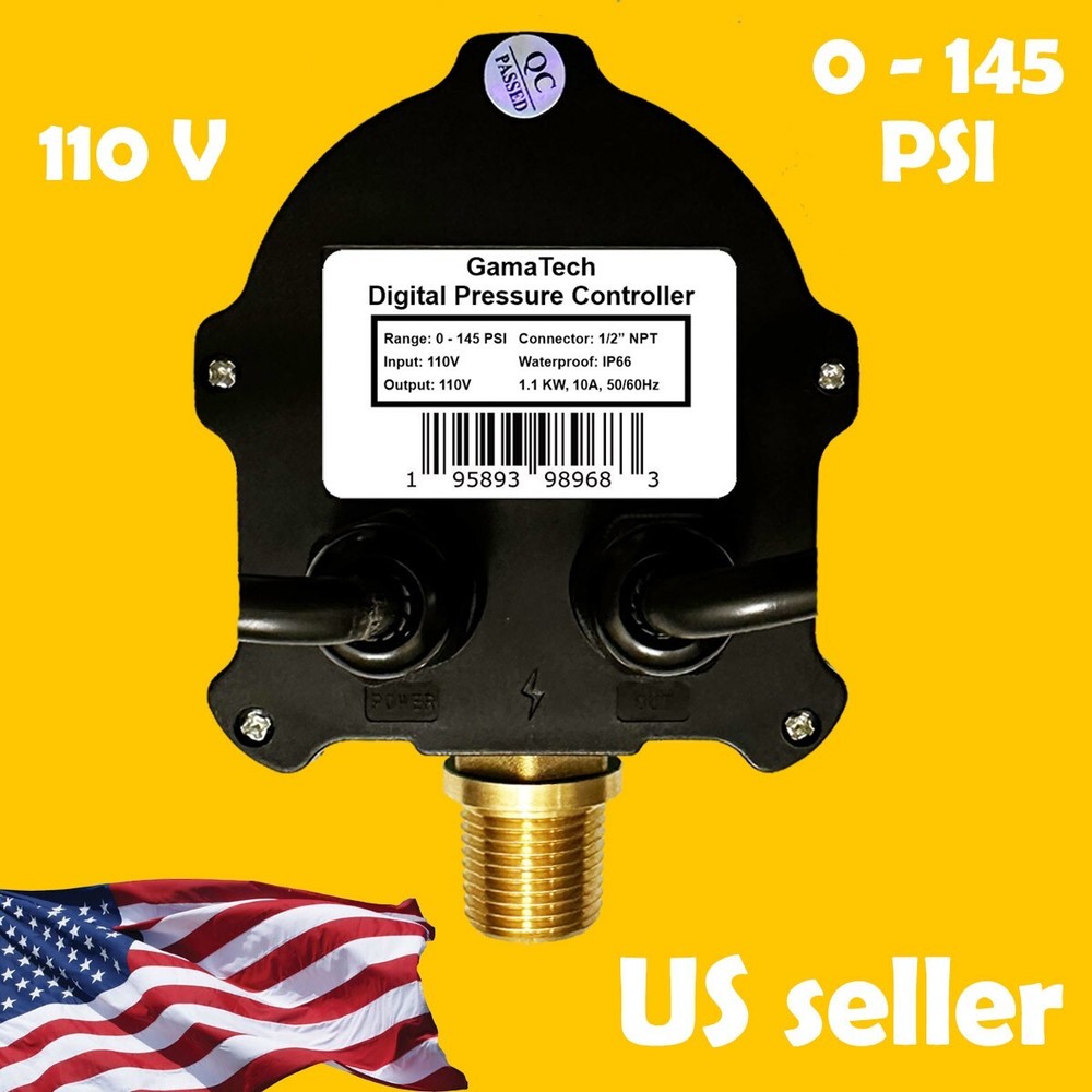 GamaTech 110V 145PSI Digital Pressure Controller Well Water Pump Switch