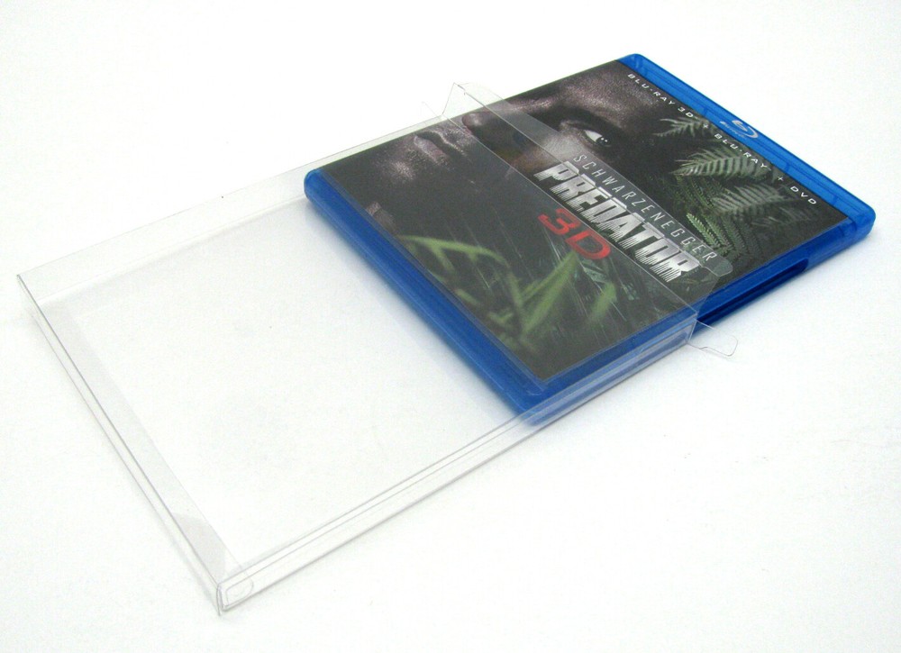 50x BLU-RAY WITHOUT SLIPCOVER (SIZE BR1) - CLEAR PLASTIC BOX PROTECTOR SLEEVE