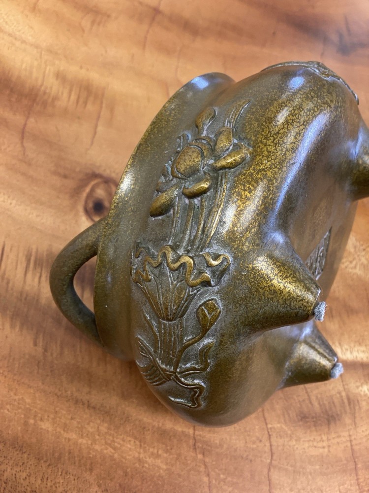 chinese brass incense burner vintage