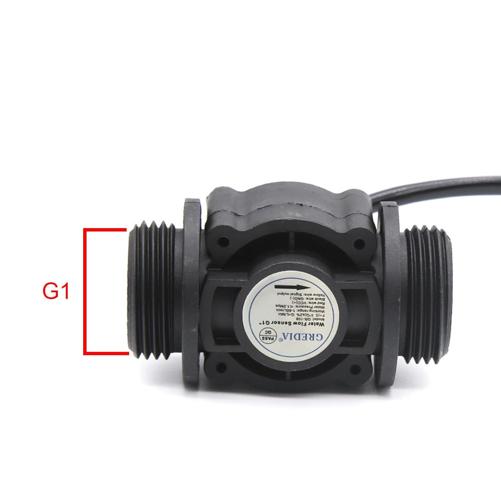 1" Water Flow Sensor Food-Grade Switch Hall Effect Flowmeter Fluid Meter Counter