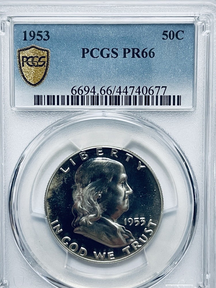 1953 Franklin Silver Half Dollar PCGS PR66