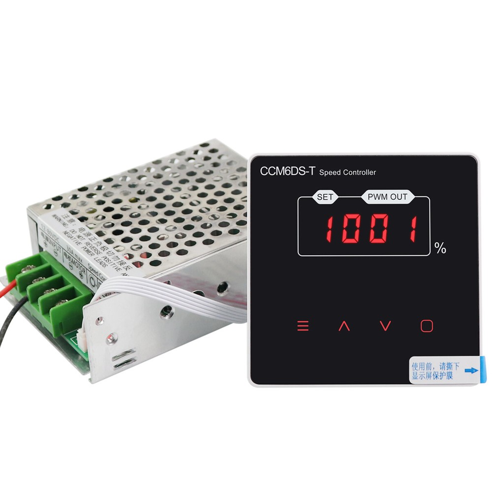DC 12-80V 30A PWM Motor Speed Controller Digital Display Soft Start Delay Stop